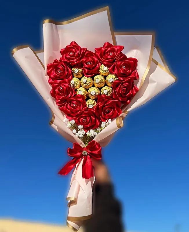 Heart shaped bouquets